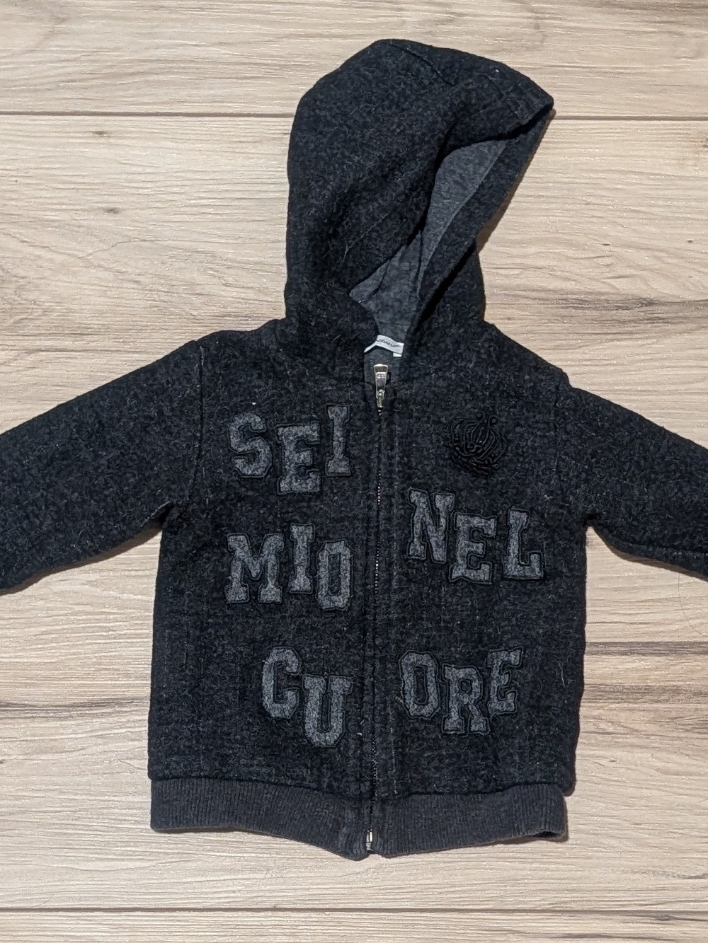 Dolce & Gabbana Charcoal Gray Kids Zip Hoodie